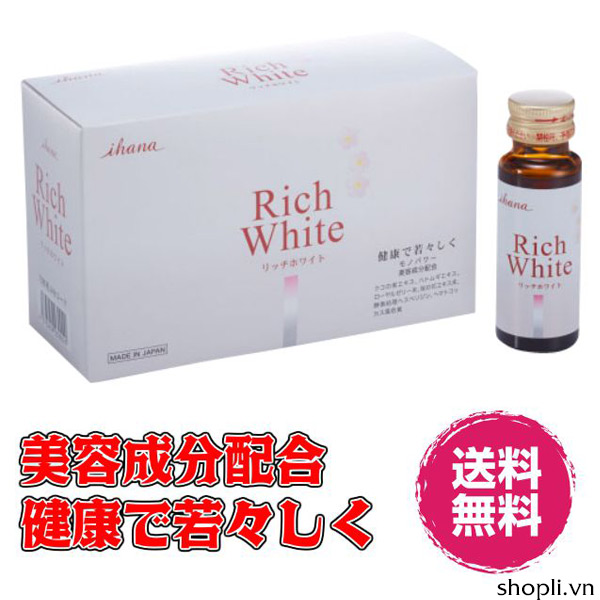 Nước Uống Trắng Da Collagen Rich White Ihana Nhật Bản (set 30 lọ)