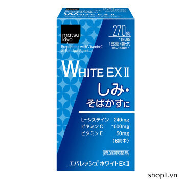 Viên uống trắng da trị nám White EX 270 viên