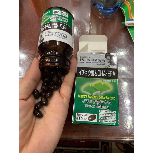 Viên uống bổ não DHA EPA Ginkgo Noguchi Nhật Bản