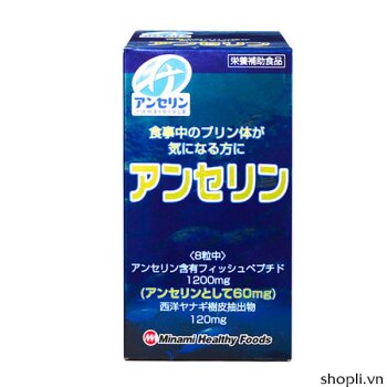 Viên hỗ trợ trị gout Anserine Minami Healthy Foods 240v